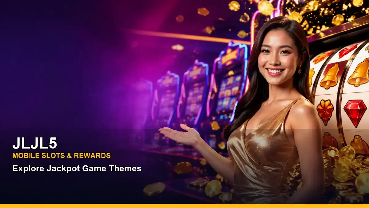 JLJL5 lucky wheel information with a celebratory jackpot theme for mobile users