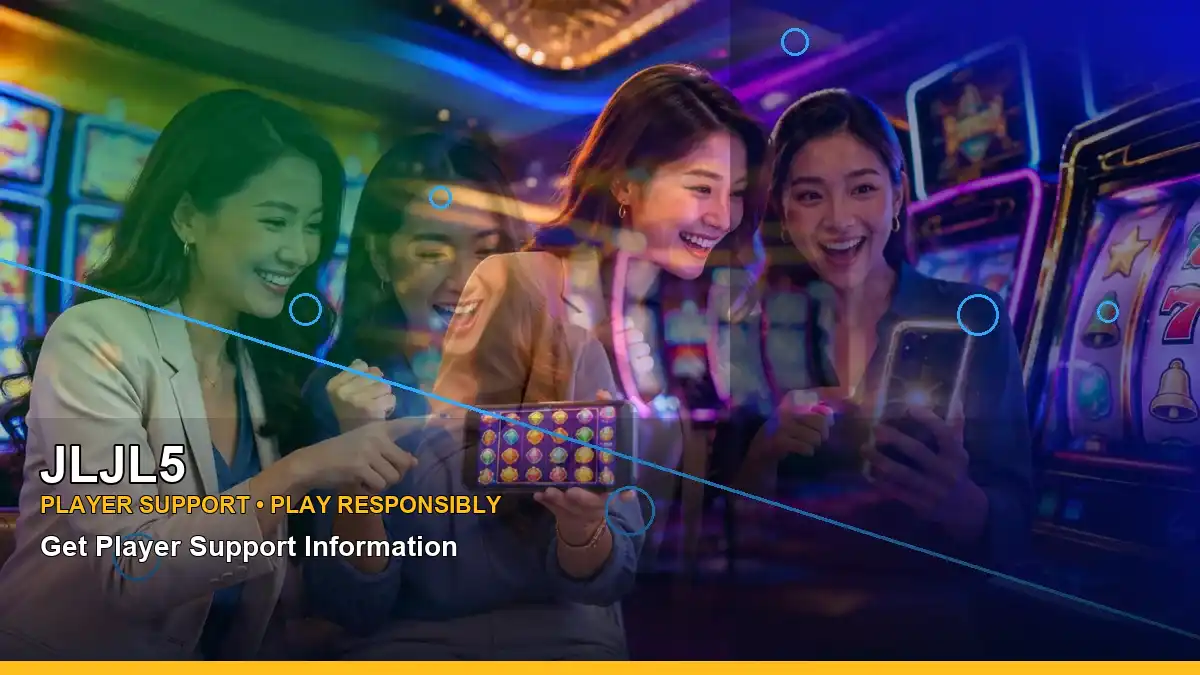 JLJL5 mobile casino image featuring an adult Filipina host in a right-leaning composition
