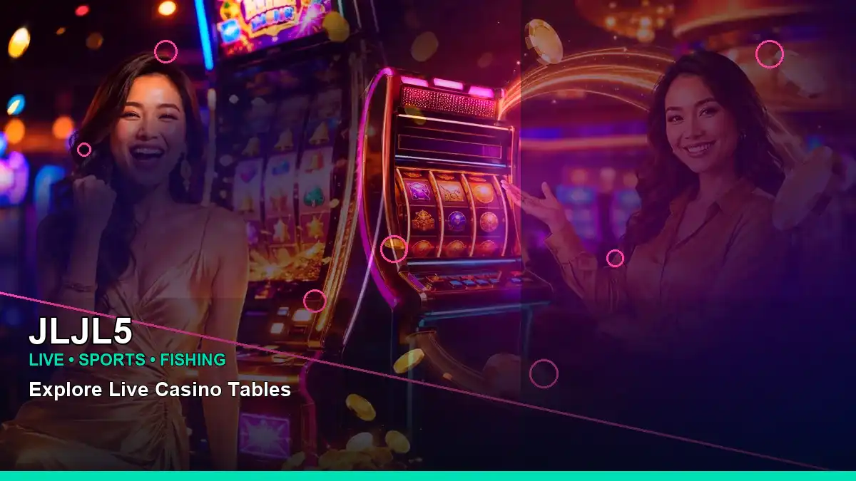 JLJL5 mobile slots guide artwork with a close-up casino-style layout for Philippine users